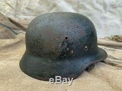 Original WW2 WWII German Helmet M-35 Size 64