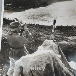 Original WW2 WWII German Press Photo militaria Official Coastal Defense flak old