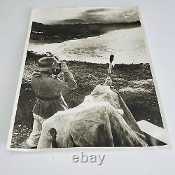 Original WW2 WWII German Press Photo militaria Official Coastal Defense flak old