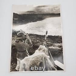 Original WW2 WWII German Press Photo militaria Official Coastal Defense flak old