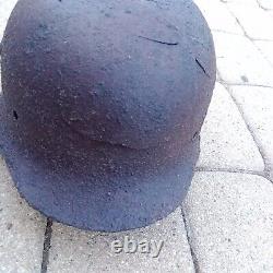 Original WW2 WWII German Wehrmacht Helmet, relic from battlefield N7