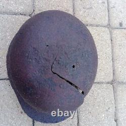 Original WW2 WWII German Wehrmacht Helmet, relic from battlefield N7