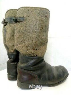 Original WW2 bottes hiver ELITE WH LW allemand RBNr german winter boots stiefel