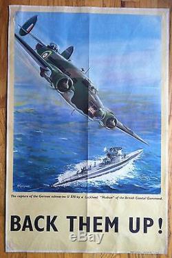 Original WWII, BACK THEM UP! The capture of German Submarine 570 by Hudson