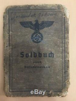 Original WWII German Army Soldbuch 100% Genuine