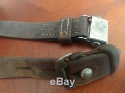 Original WWII German K98 G43 33/40 Mauser Leather Sling 1942 dated