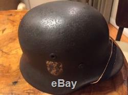 Original WWII German M-40 SS Helmet WithOriginal Liner