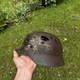 Original WWII German M40 Helmet Shell Rolled Edge Relic Wehrmacht Winter Camo