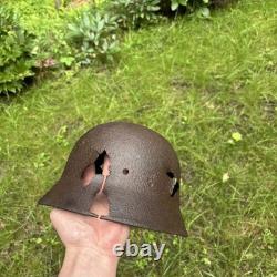 Original WWII German M40 Helmet Shell Rolled Edge Relic Wehrmacht Winter Camo