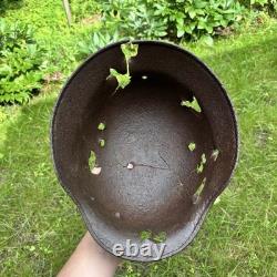 Original WWII German M40 Helmet Shell Rolled Edge Relic Wehrmacht Winter Camo