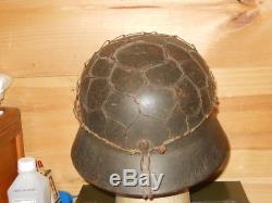 Original WWII German M40 helmet, Q66 with wire