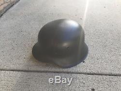 Original WWII German M42 Helmet 66 Shell withliner Restored