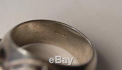 Original WWII German Officer Poison Ring Letter strictly confidentia size 14