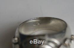 Original WWII German Officer Poison Ring Silver 835 breath deeply & do not fear
