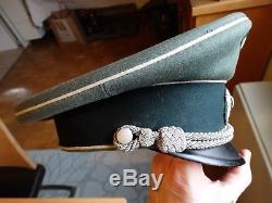 Original WWII German Officers Infantry Visor Cap