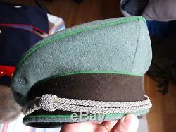 Original WWII German Police Officer Visor Cap