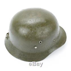 Original WWII Hungarian M38 Steel Helmet (German M35 Copy)- Size 57cm, US 7 1/8