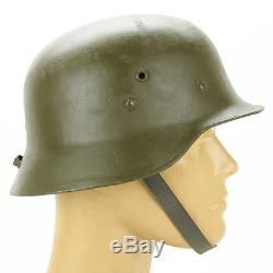 Original WWII Hungarian M38 Steel Helmet (German M35 Copy)- Size 58cm, US 7 1/4