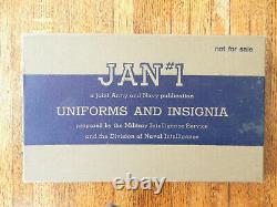 Original WWII JAN #1 Uniforms & Insignia Recognition Guide German Italian Others