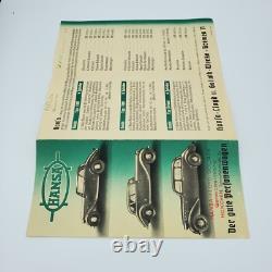 Original WWII WW2 German Hansa Car Motor Dealer Brochure manufacturer Munich old