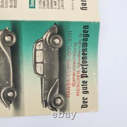 Original WWII WW2 German Hansa Car Motor Dealer Brochure manufacturer Munich old