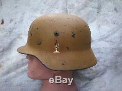 Original WWII WW2 German Helmet M35/64 DAK
