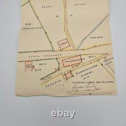 Original WWII WW2 German Large Eagle Prussian crown map city Krummhubel resort