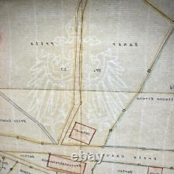 Original WWII WW2 German Large Eagle Prussian crown map city Krummhubel resort