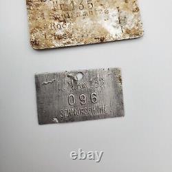 Original WWII WW2 German Luftwaffe Flak Regiment militaria uniform metal tag kit