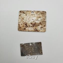 Original WWII WW2 German Luftwaffe Flak Regiment militaria uniform metal tag kit