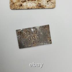 Original WWII WW2 German Luftwaffe Flak Regiment militaria uniform metal tag kit