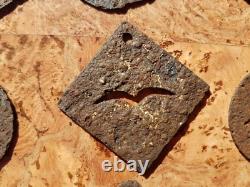 Original WWII WW2 German Luftwaffe field Permit tag metal pass token lot marker