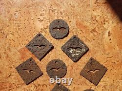 Original WWII WW2 German Luftwaffe field Permit tag metal pass token lot marker