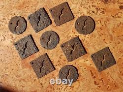 Original WWII WW2 German Luftwaffe field Permit tag metal pass token lot marker