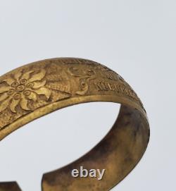 Original WWII WW2 German Nurnberg congress Edelweiss metal jewelery brass ring