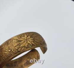 Original WWII WW2 German Nurnberg congress Edelweiss metal jewelery brass ring