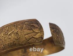 Original WWII WW2 German Nurnberg congress Edelweiss metal jewelery brass ring