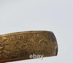 Original WWII WW2 German Nurnberg congress Edelweiss metal jewelery brass ring