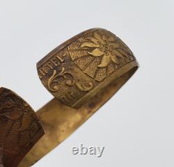 Original WWII WW2 German Nurnberg congress Edelweiss metal jewelery brass ring