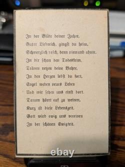 Original WWII WW2 German Waffen SS Death Card Young Austrian Liebrich Draxler