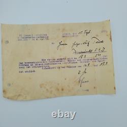 Original WWII WW2 German Wehrmacht Infantry medical document letter volunteer