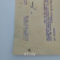 Original WWII WW2 German Wehrmacht Infantry medical document letter volunteer