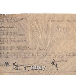 Original WWII WW2 German document Berlin Military Hospital radio soldier leader