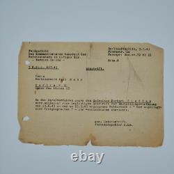 Original WWII WW2 German pilot Luftwaffe document Berlin 1943 acquittal court