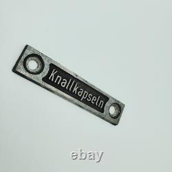 Original WWII WW2 German rail train warning signal equipment plate Reichsbahn