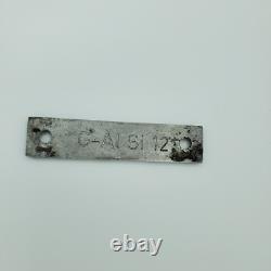 Original WWII WW2 German rail train warning signal equipment plate Reichsbahn