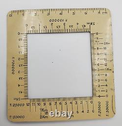 Original WWII WW2 German ruler Map template Distance Tool Artillery Planzeiger