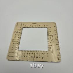 Original WWII WW2 German ruler Map template Distance Tool Artillery Planzeiger