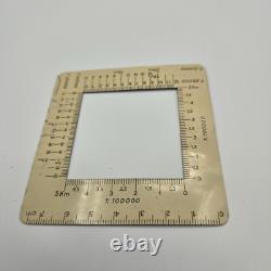Original WWII WW2 German ruler Map template Distance Tool Artillery Planzeiger