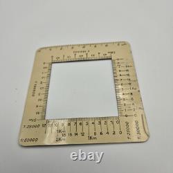 Original WWII WW2 German ruler Map template Distance Tool Artillery Planzeiger